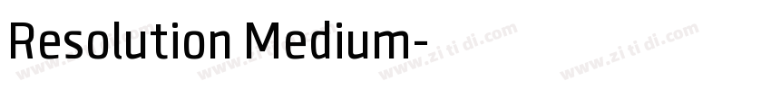 Resolution Medium字体转换